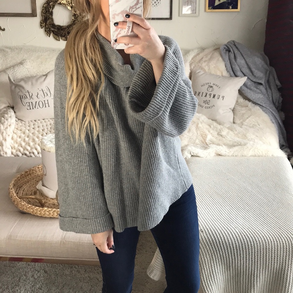 Oversized turtleneck sweater